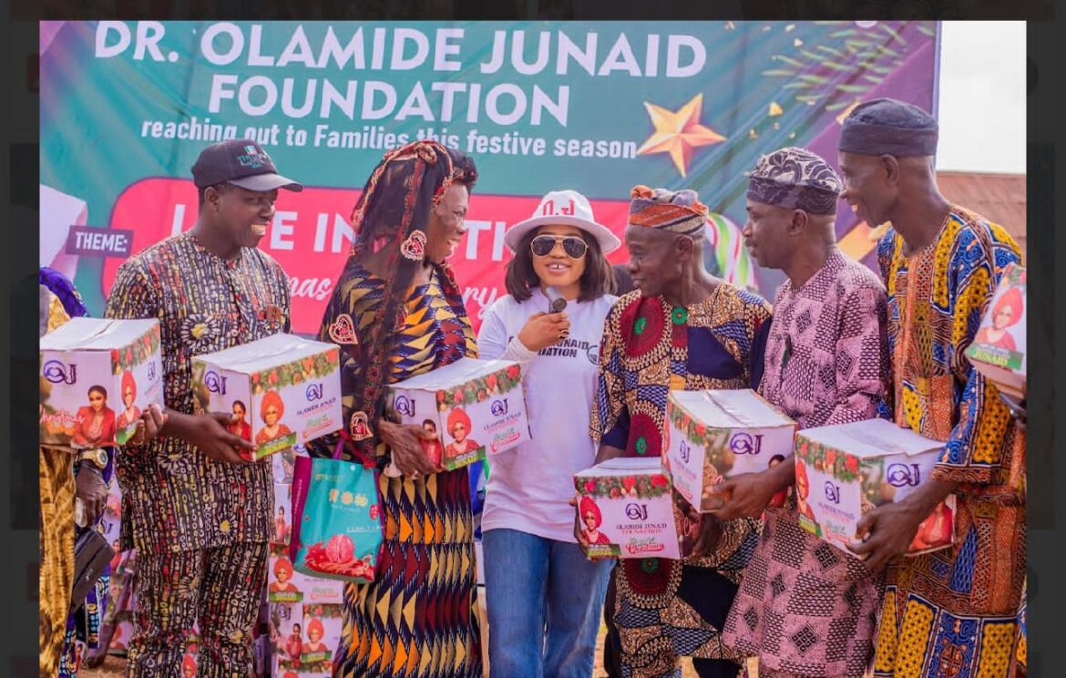 Christmas: Olamide Junaid Foundation Supports Vulnerable Families in Ibadan