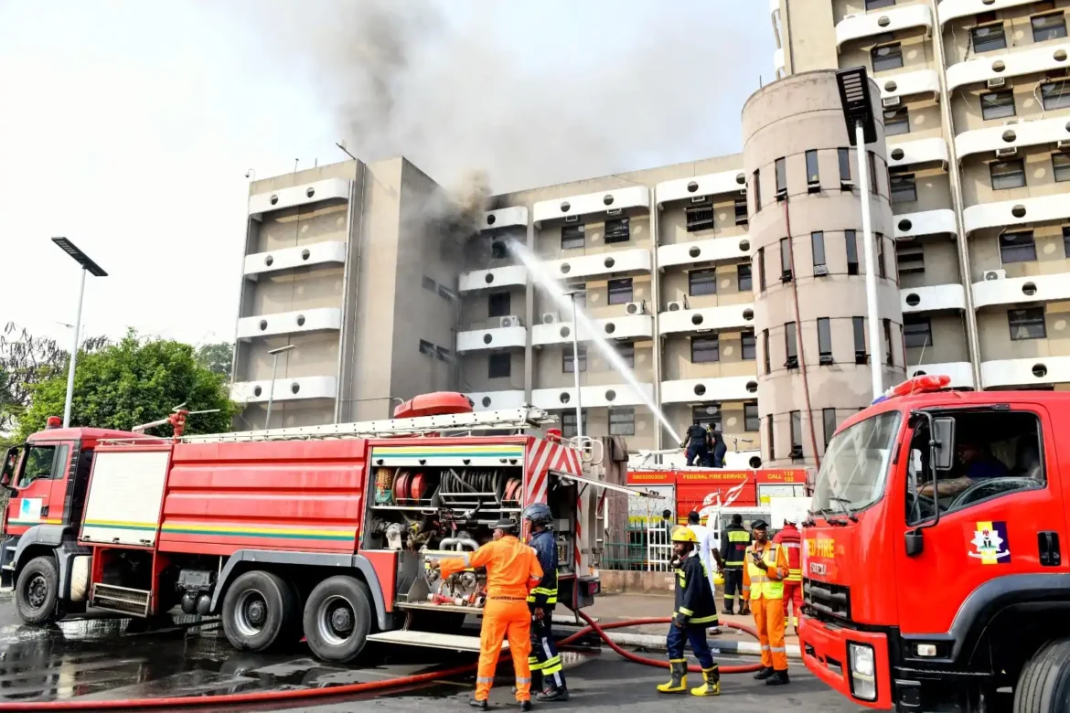 Fire Destroys Part of Nigeria’s Civil Service Head Office in Abuja