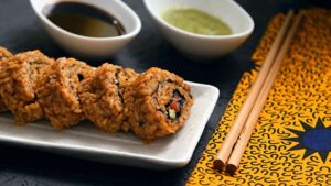Nigerian Jollof Sushi